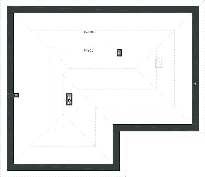 Poddasze projektu Odkryty D77 wariant I