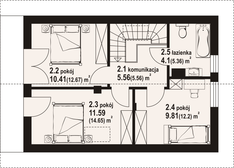 Poddasze projektu Świecie aa 70