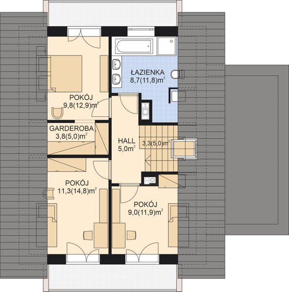 Poddasze projektu APS 227 w3