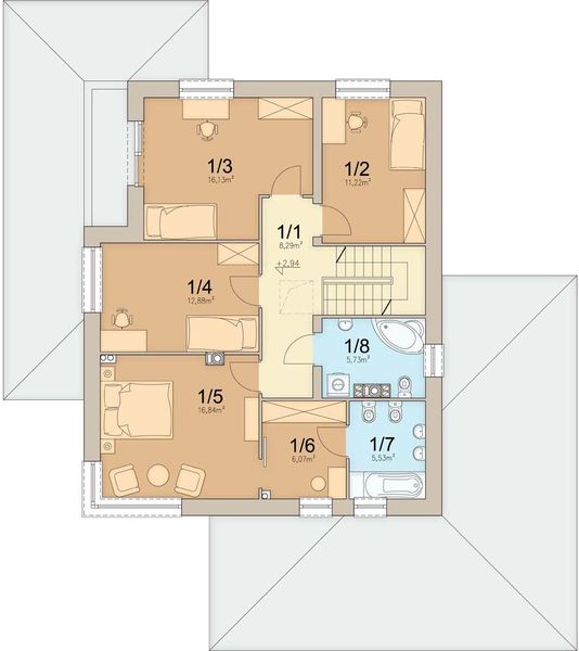 Piętro 1 projektu Fresco 3