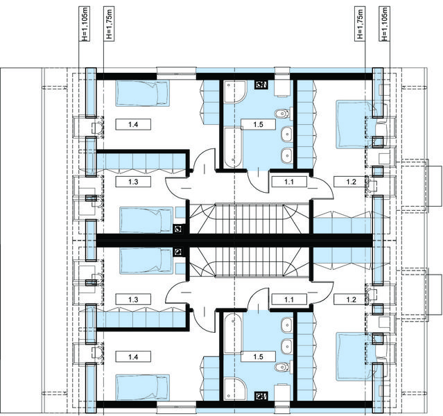 Poddasze projektu Twins 2 bliźniak