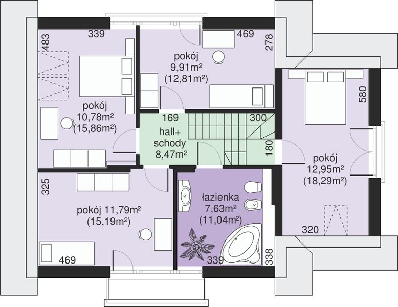 Poddasze projektu Dom przy Cyprysowej 65