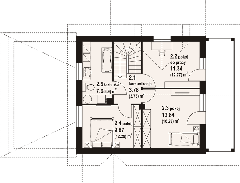 Poddasze projektu Ostrowo