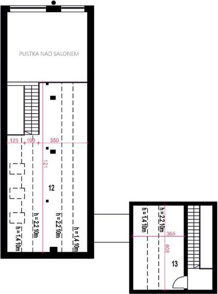 Poddasze projektu Chmiel z garażem 1-st. [A]