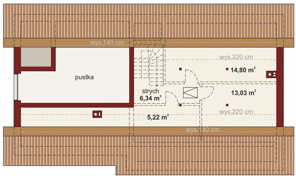 Poddasze projektu Domena 139 C