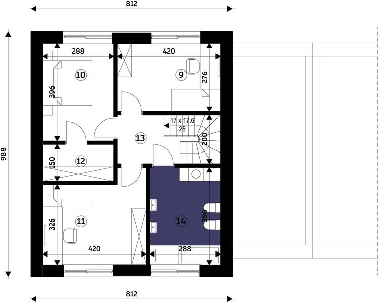 Poddasze projektu AX 116 (B)