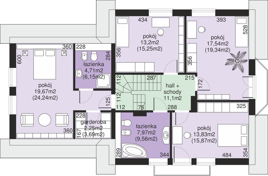 Poddasze projektu Dom przy Przyjaznej 16