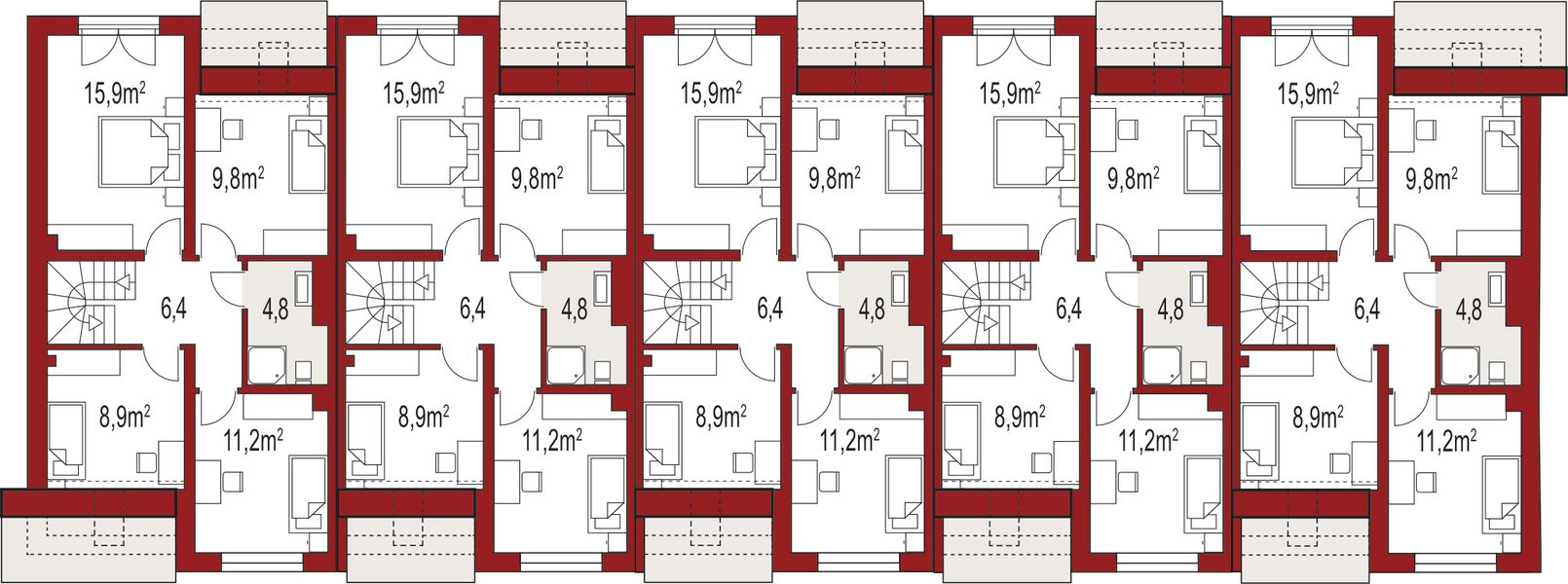 Poddasze projektu Andrea 5 segmentów