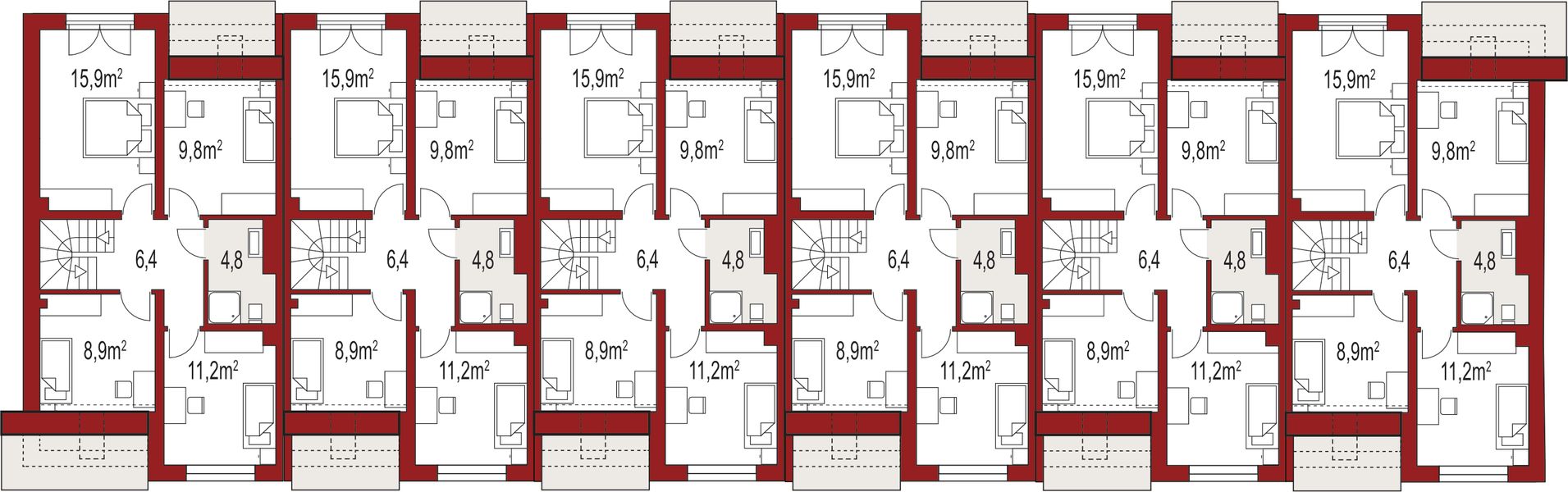 Poddasze projektu Andrea 6 segmentów