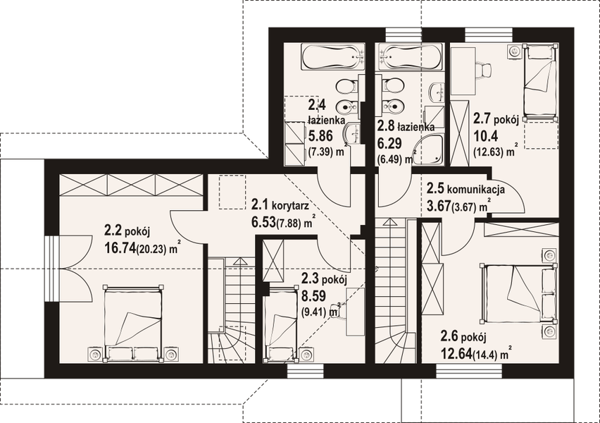 Poddasze projektu Dublowo