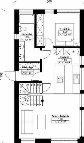 Parter projektu Dom modułowy całoroczny Marysia 2