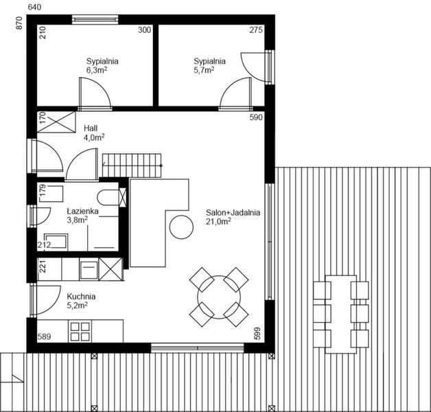 Parter projektu Dom modułowy całoroczny Marysia 3