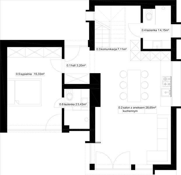 Parter projektu Dom modułowy całoroczny Marysia 8