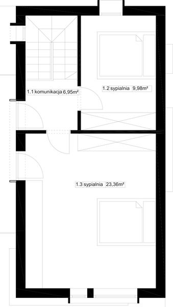 Poddasze projektu Dom modułowy całoroczny Marysia 8