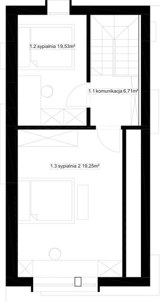 Poddasze projektu Dom modułowy całoroczny Marysia 9