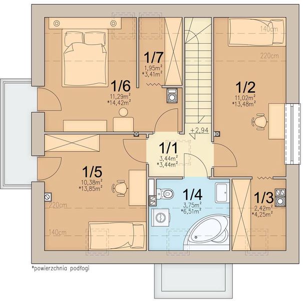 Poddasze projektu Monte Modern
