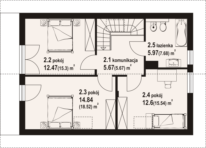 Poddasze projektu Świecie a 3 dws
