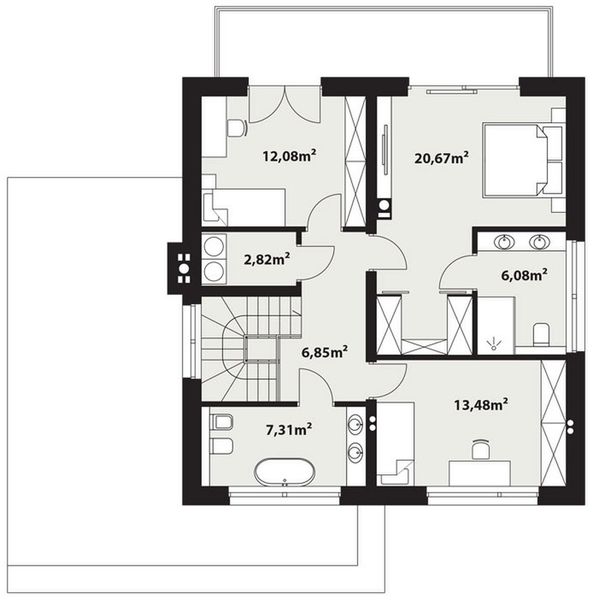 Piętro 1 projektu Nowik 2