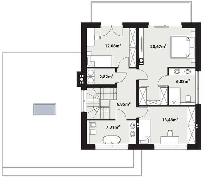 Piętro 1 projektu Nowik 3