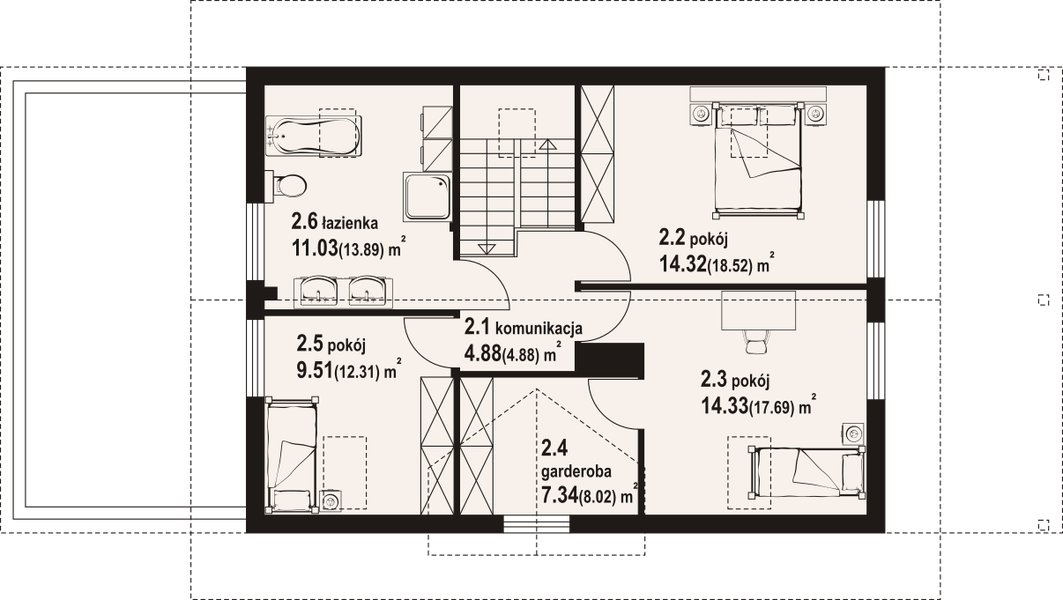 Poddasze projektu Osiek 306 dw