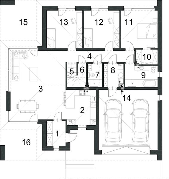 Parter projektu EG-87 wariant I