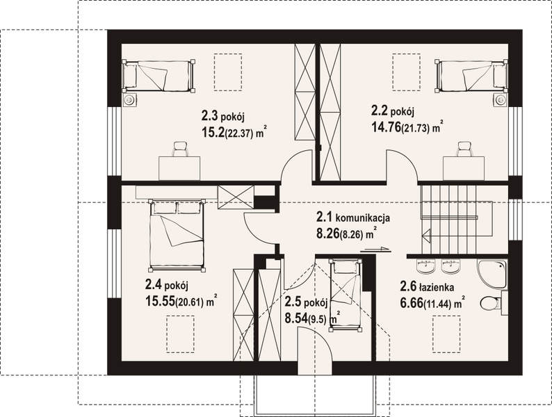 Poddasze projektu Chroślice 13