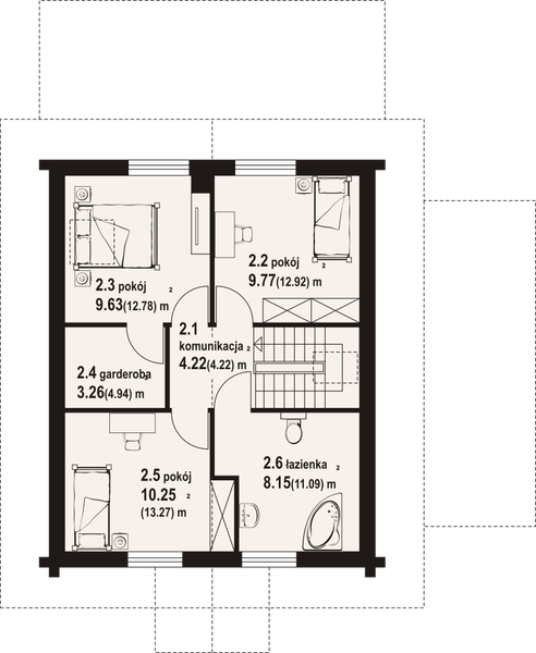 Poddasze projektu Rydzowo dw 15