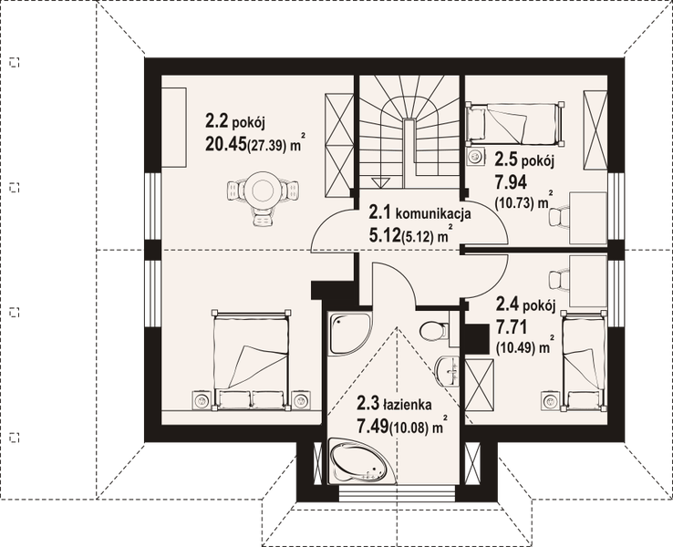 Poddasze projektu Zawoja dws 4