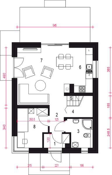 Parter projektu Kiwi II bez garażu [B]