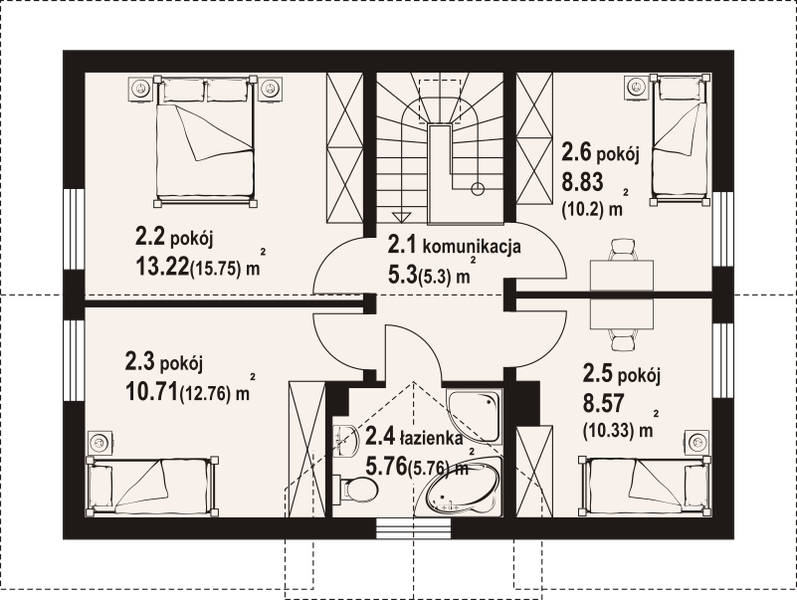 Poddasze projektu Zawojowo a3