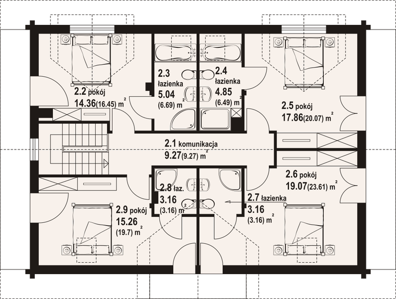 Poddasze projektu Bolechowo dw 3