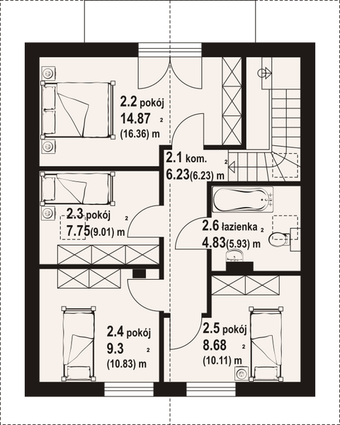Poddasze projektu Gronów a3