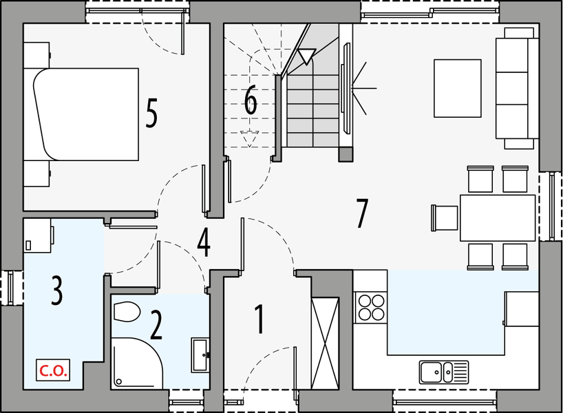Parter projektu Riki 70 modern