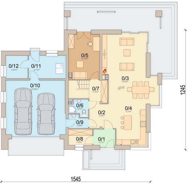 Parter projektu Lungo 3 modern s2