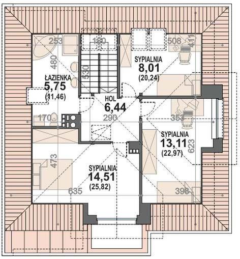 Poddasze projektu Mini Opałek X
