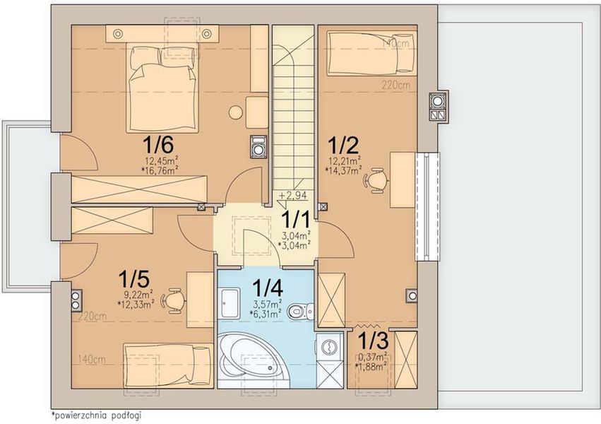 Poddasze projektu Monte 5