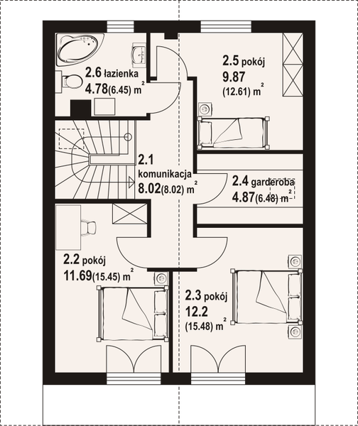 Poddasze projektu Grajewo a3 dws