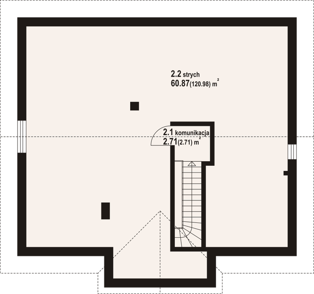 Poddasze projektu Andrzejowo 1 dws