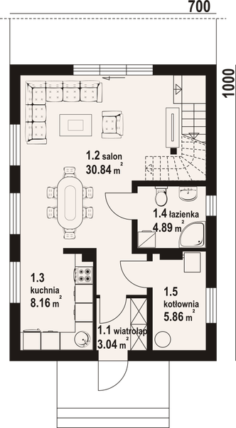 Parter projektu Gronów aa 70 dws