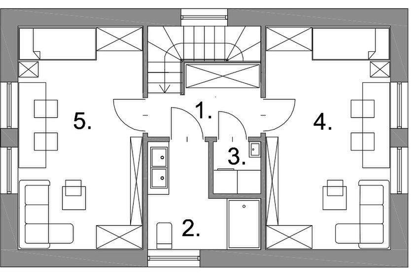 Piętro 1 projektu Super ergonomiczny