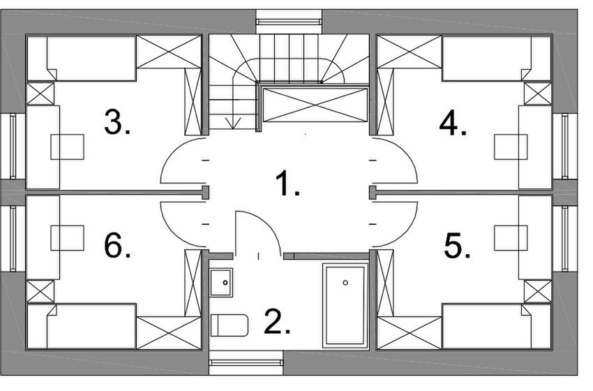 Piętro 1 projektu Super ergonomiczny 2