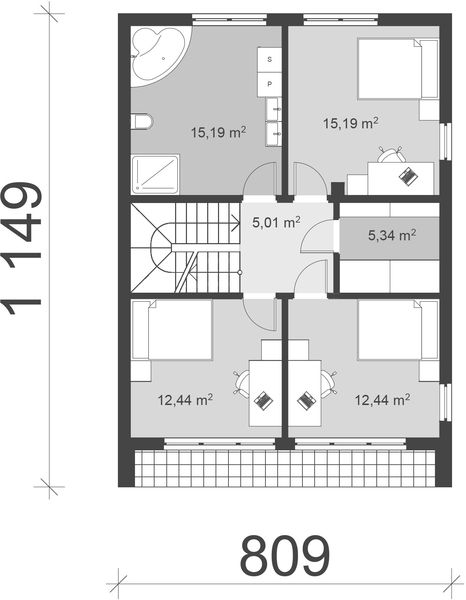 Piętro 1 projektu uA112