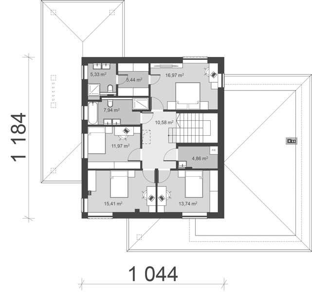 Piętro 1 projektu uA159v4