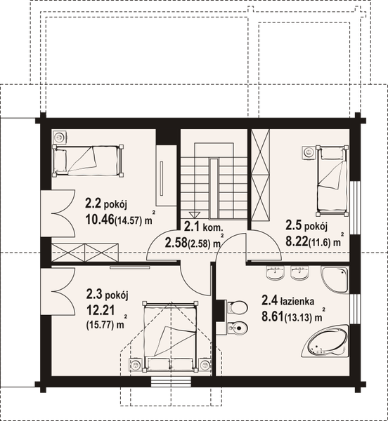 Poddasze projektu Bartnówek dw 5