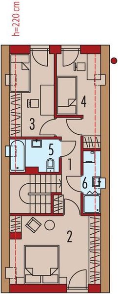 Poddasze projektu Moniczka IV (wersja A) energo