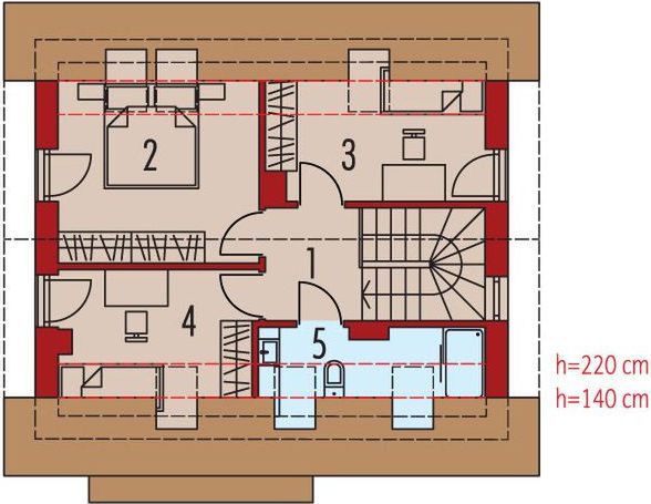 Poddasze projektu Mini 17 energo