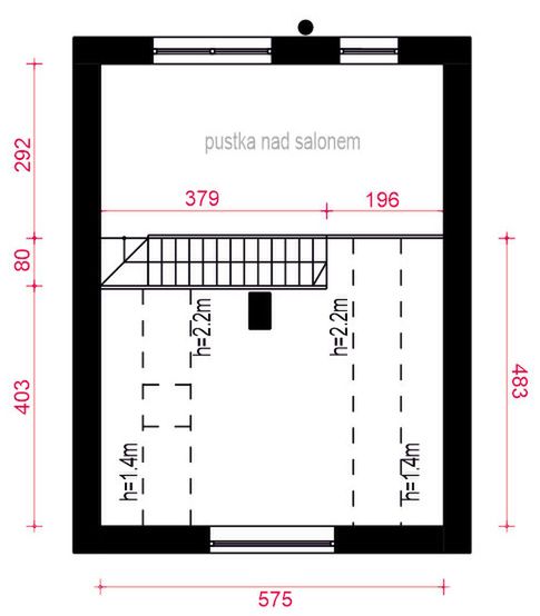 Poddasze projektu Figiel II bez garażu [B]