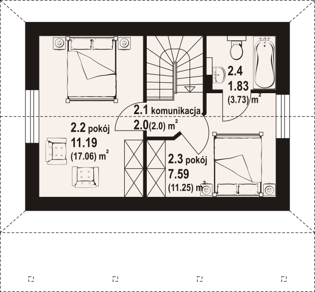 Poddasze projektu Małystok dws