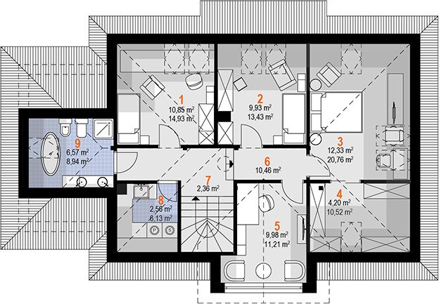 Poddasze projektu Figa Lux (1796)
