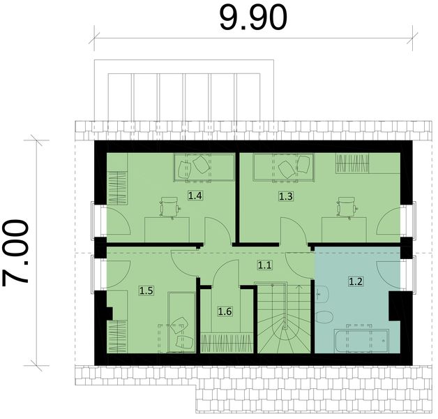 Poddasze projektu Ka253 T